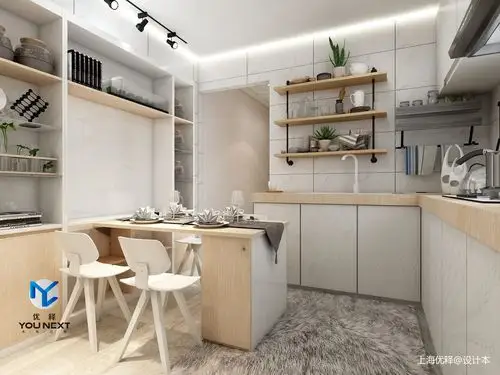 精美小户型厨房简约装修实景图设计图片赏析