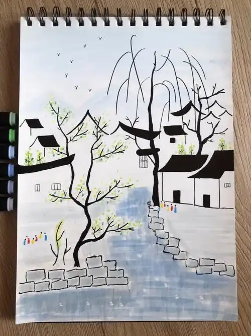 马克笔手绘江南系列