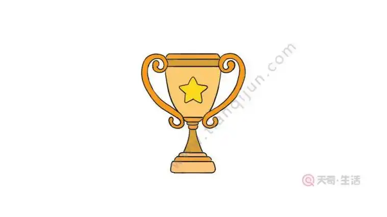 学校运动会奖杯设计简笔画 简笔画图片大全-普车都