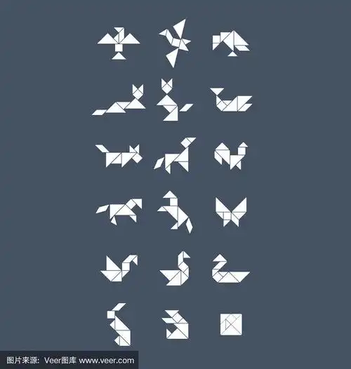 七巧板动物集合