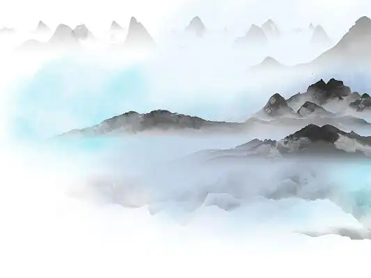 剪影中国画中国风png素材水墨元素水墨风格古风中国画4月5日清明节