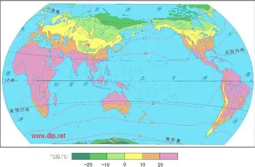 世界年平均气温的分布图.快点,急啊!