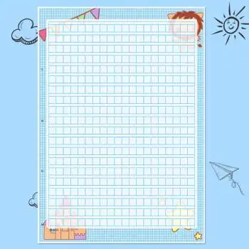 a4彩色卡通作文格稿纸信纸400格单面书写纸练习纸可定制温妤 t03(100