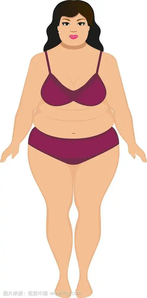 美丽的卡通胖女人