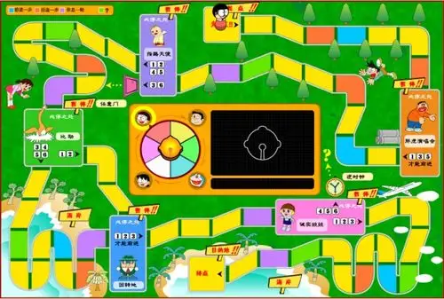 哆啦a梦大富翁游戏矢量地图图片设计素材_高清ai模板下载(1.