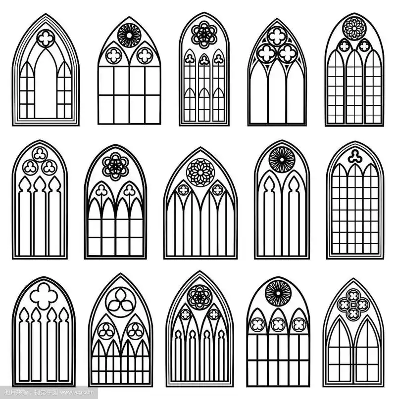 哥特式窗户轮廓