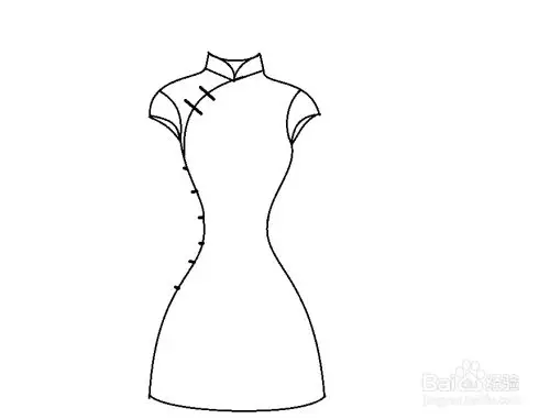 怎么简单画旗袍