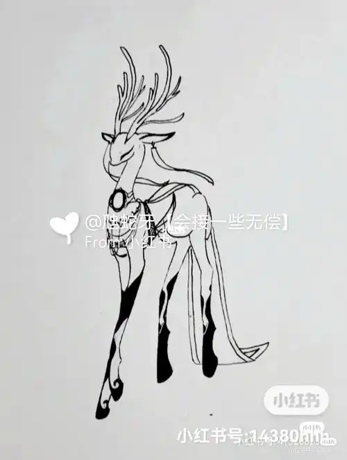 帝魈男天地化物,诞于须弥山上的娑罗双树下,是掌管因缘的神鹿体色为白