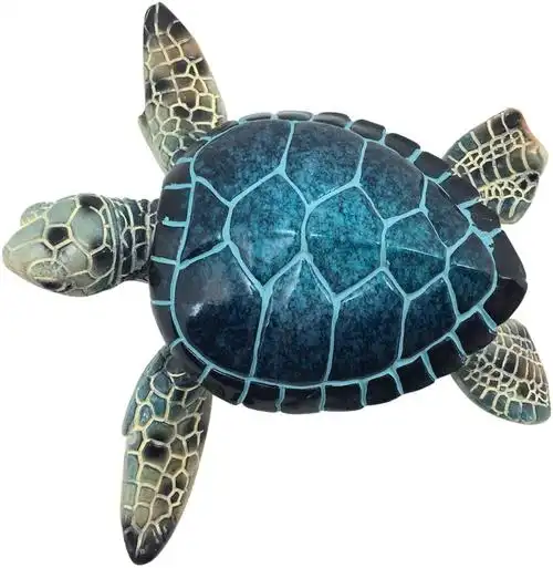 blue sea turtle resin figurine for indoor outdoor decor - buy