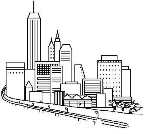 高楼大厦简笔画图片大全高楼大厦简笔画高楼大厦简笔画城市简笔画城市