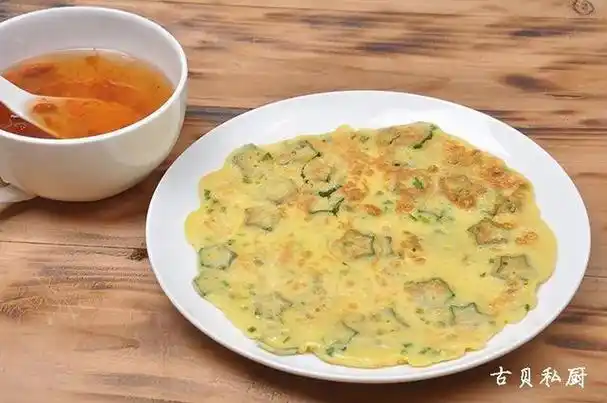 高颜值的快手早餐——秋葵鸡蛋饼,好吃又营养的快手菜!