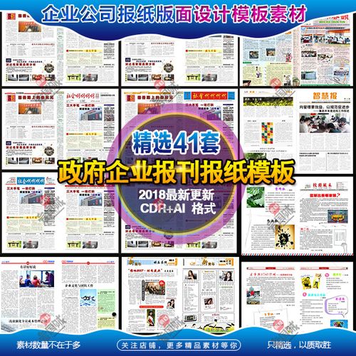 a20企业公司报纸版面设计模板素材 设计报刊杂志图文排版cdr模版
