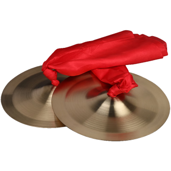 欢笛铜锣纯铜表演道具大小锣鼓镲全套乐器响器敲锣打鼓锣锤套装 铜镲