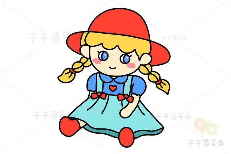 萌萌娃娃简笔画可爱卡通