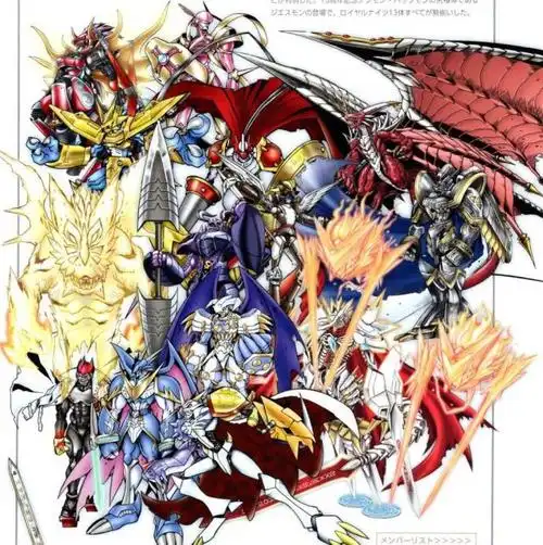 数码宝贝:成荣而生,载誉而死.带你详解十三位皇家骑士