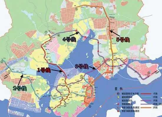厦门地铁5号线线路