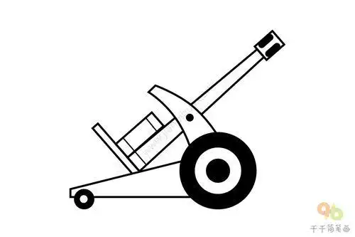 大炮的简笔画怎么画大炮简笔画高射炮简笔画怎么画自动炮简笔画高射炮