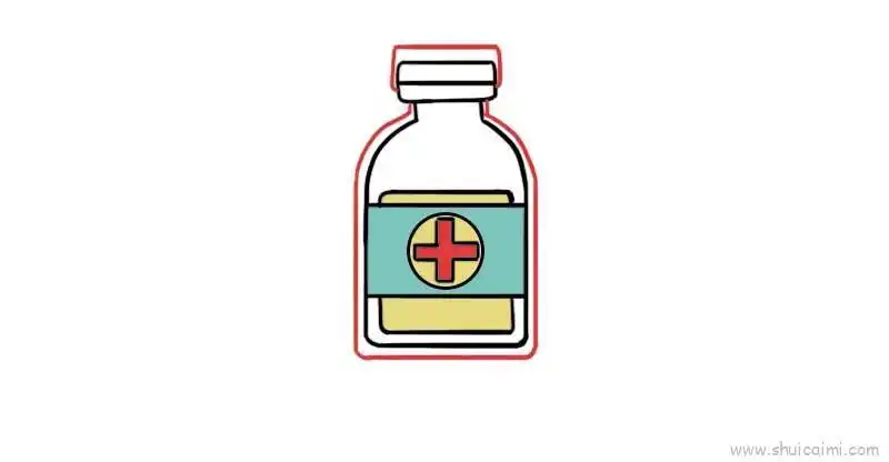 药瓶儿童画怎么画 药瓶简笔画画法