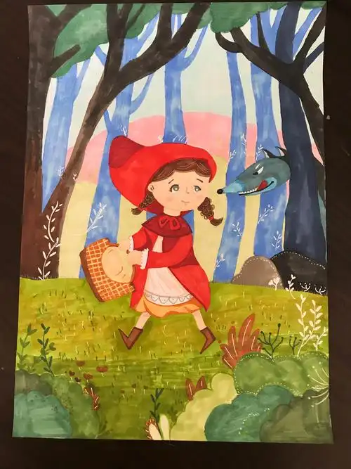 读《格林童话》,画故事内容