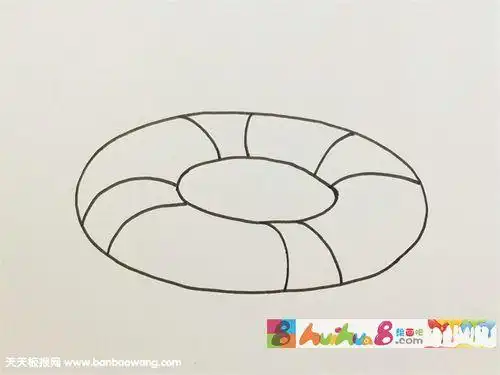马的简笔画画法步骤图游泳圈的画法步骤简笔画绘画教程游泳圈简笔画