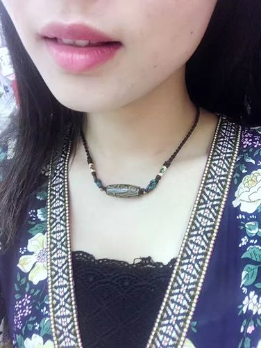 天珠玛瑙锁骨链女大学生民族风短款时尚简约大方森系项链