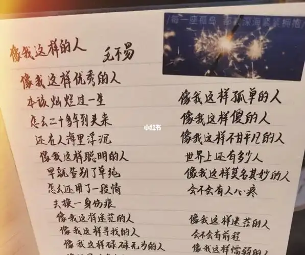 每日练字打卡  #每日手写  #毛不易像我这样的人  #歌词  #喜欢的