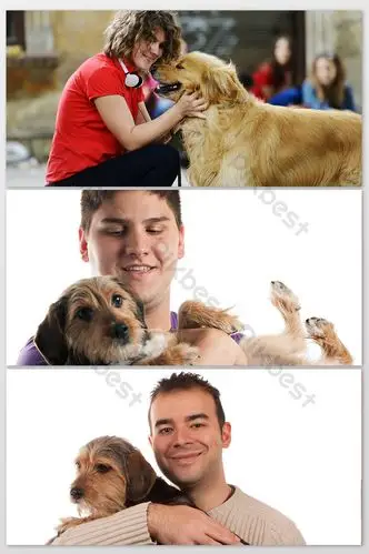 hd cute dog and owner photo shoot