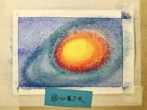 零基础学水彩:  璀璨银河系>小过程