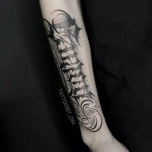 花体字纹身tattoo纹身