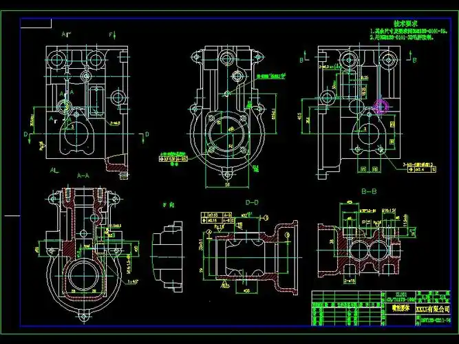 喷油泵泵体图下载(135.53 kb,rar格式) 机械cad图纸