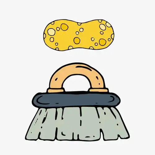 笤帚抹布矢量卡通清洁保洁用品元