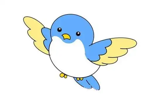 天上飞的动物简笔画彩色