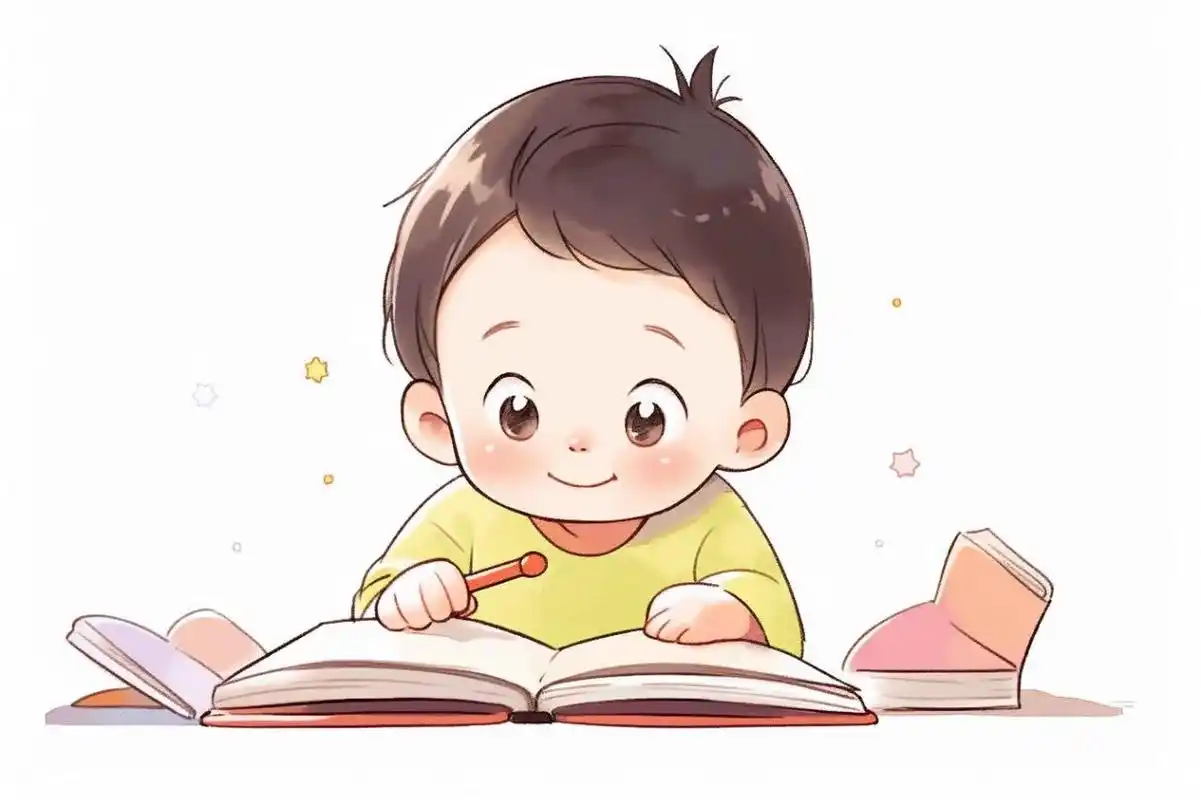 📖看书的小朋友 |卡通人物读书png免扣 📖儿童读书卡通ai插画