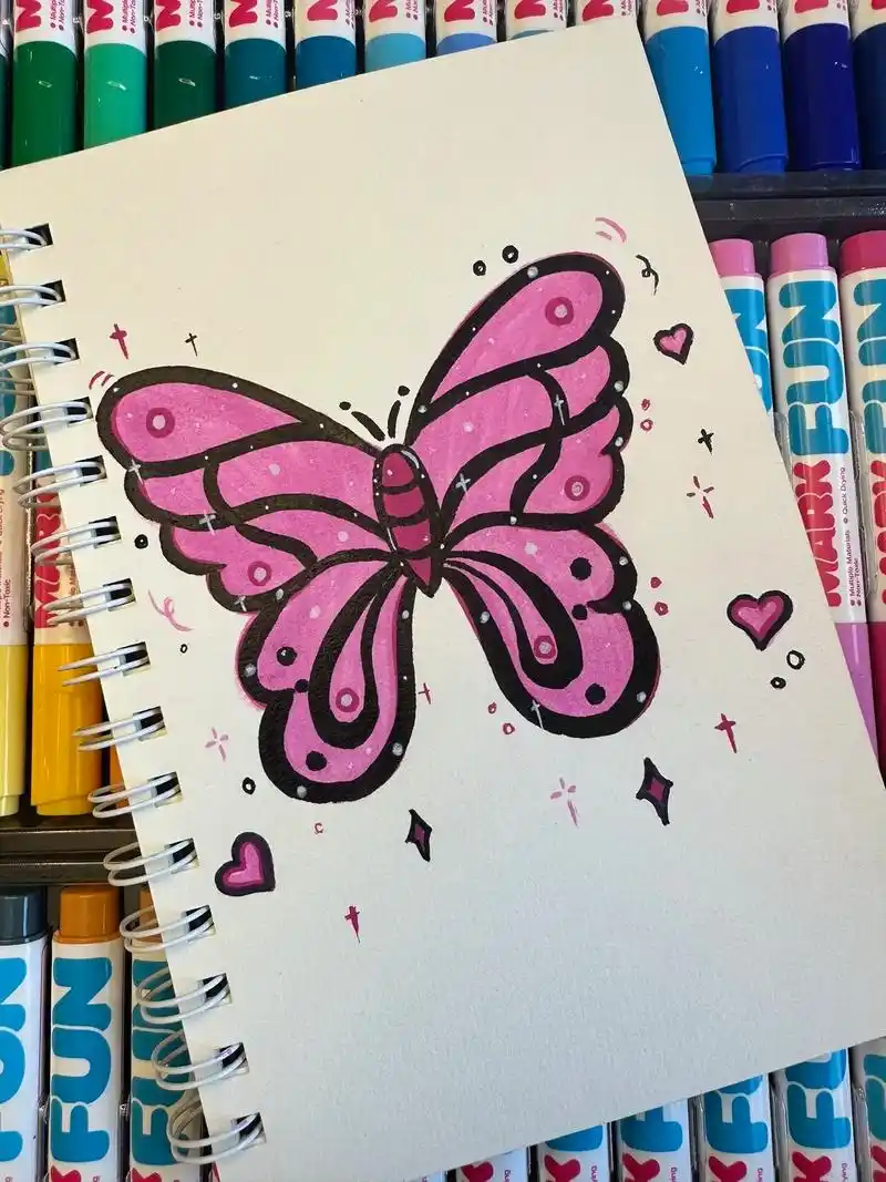 超简单的蝴蝶简笔画教程.