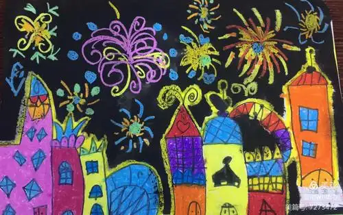 《城市的夜景》1年2班