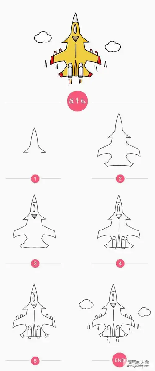 战斗机儿童亲子简笔画集