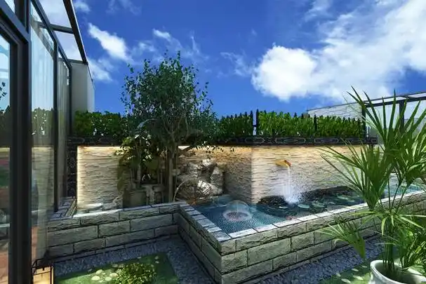 庭院设计经验:花园水景水池假山怎么做好看?看看这几十个案例