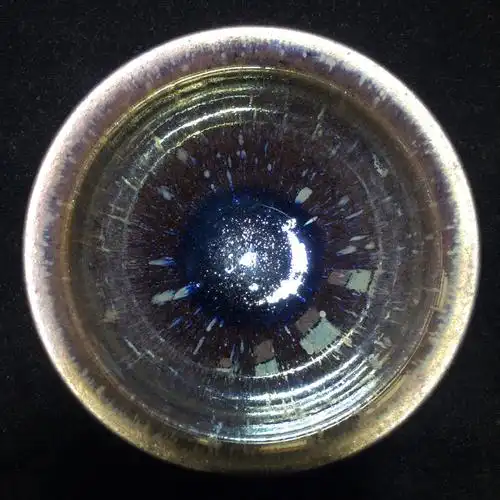 柳溪堂建盏金光玉子蓝油滴主人杯茶杯茶具