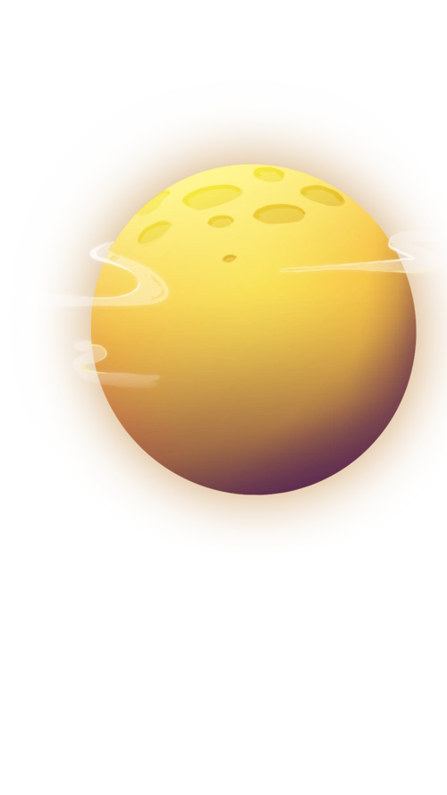 中秋素材手绘卡通月亮png素材