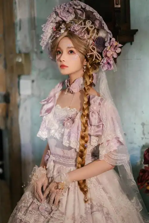 现货当天发全款秘境之钥周年lolita花嫁华丽款洛丽塔古典蓝色s大全套