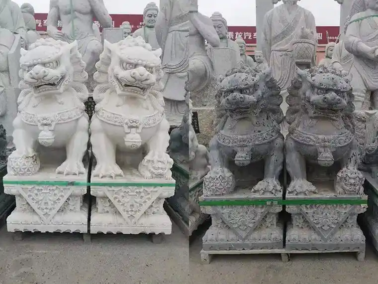 大型石狮子介绍及图片样式大全.