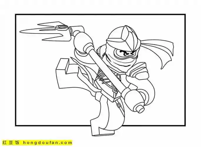 孩子们最喜欢的幻影忍者乐高大电影涂色图片-红豆饭小学生简笔画大全