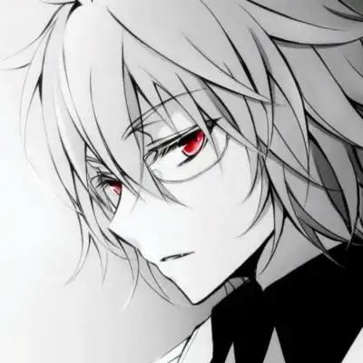 红眼黑白动漫男头