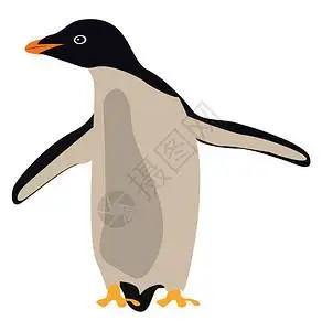 南极大陆插画-南极大陆卡通-企鹅男孩插图白色背景的矢量插图-摄图网