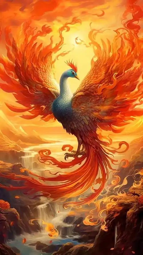 凤凰壁纸,一种古老而神秘的存在,寓意着吉祥如意,富贵繁荣.