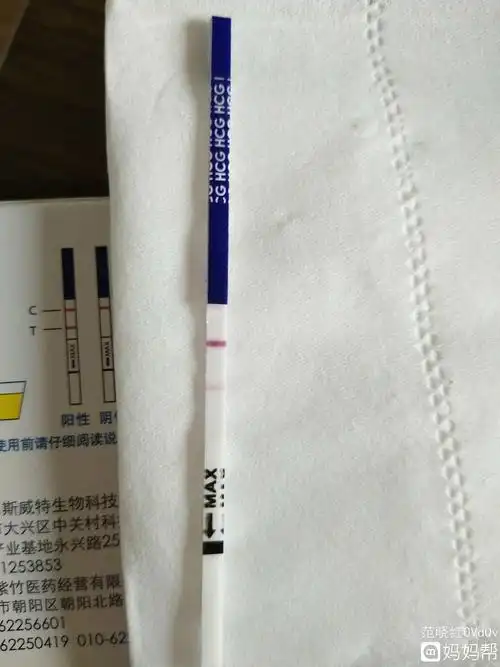 检测怀孕试纸是两道杠一深一浅图片