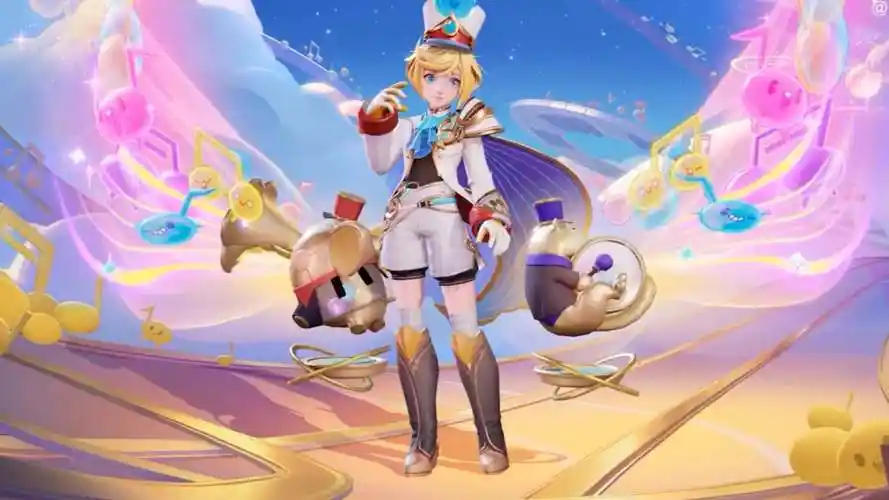 孙膑首款传说公布,创意十足,低至1300点券,特效质量高_皮肤_音符_整体