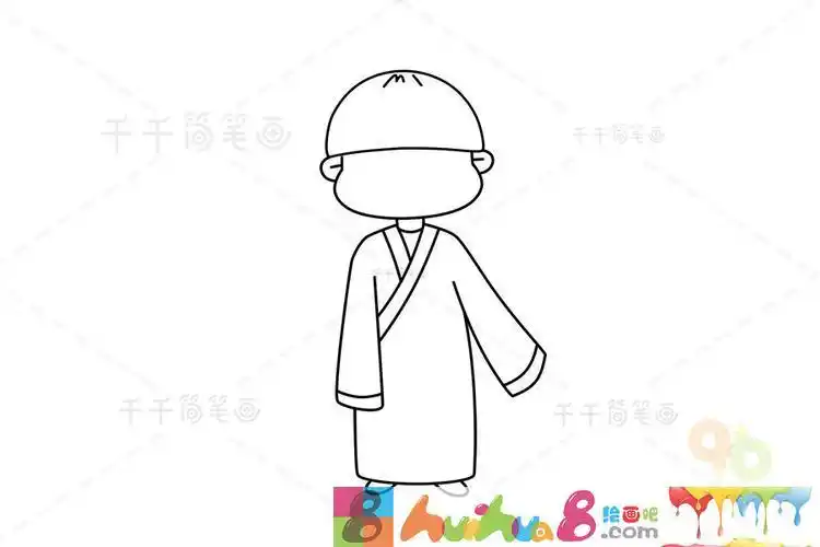尼姑素描简笔画简单步骤
