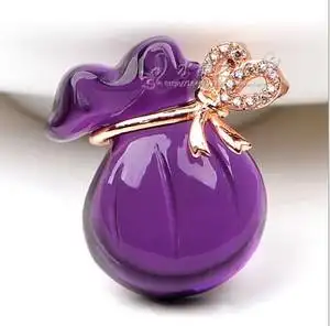 纯天然紫水晶 钱袋吊坠福袋葫芦项链 女款 水晶之伈 东海水晶