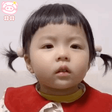 萌娃丸子妹表情包动图